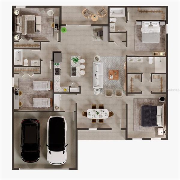 2D floor plan layout of this home in , Ocala, FL (Image 4).