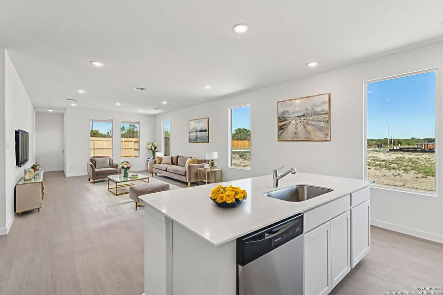 Furnished interior view inside a new home in Summerlin: Eventide Collection, San Antonio (Image 32).