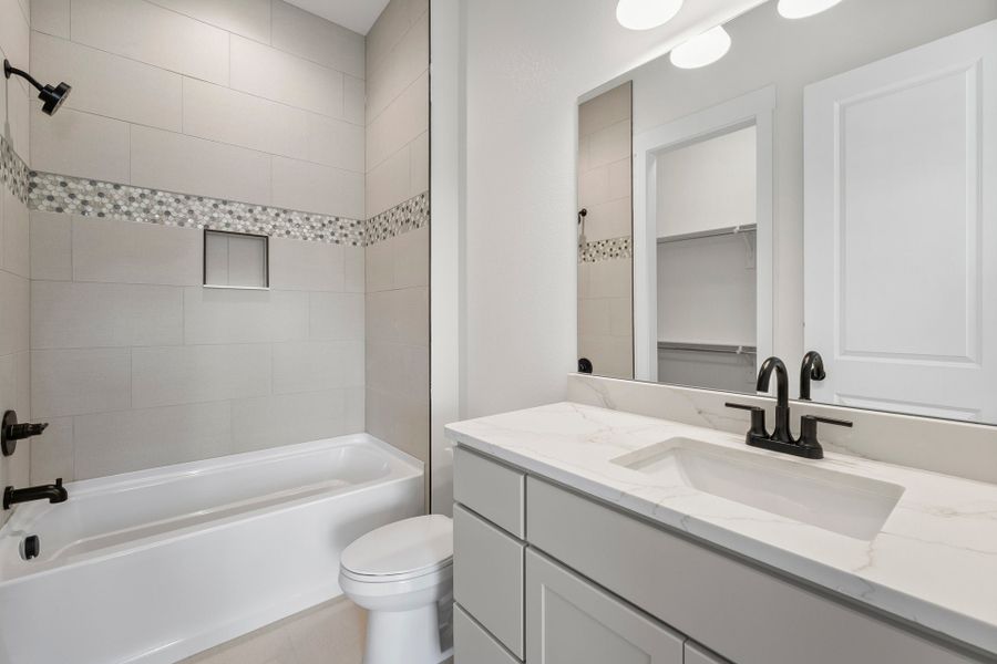Representative furnished interior of a home built from the The Duxbury by Landmark Homes in Vernazza, Windsor (Image 9).