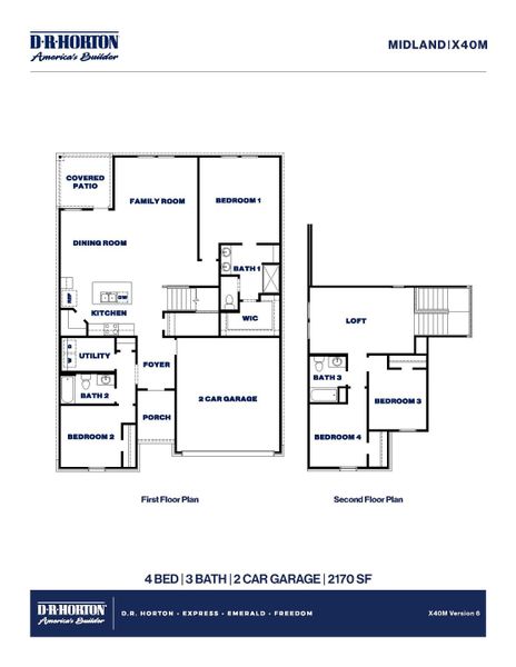 2D floor plan layout of this home in Maple Woods, Hockley, TX (Image 2).