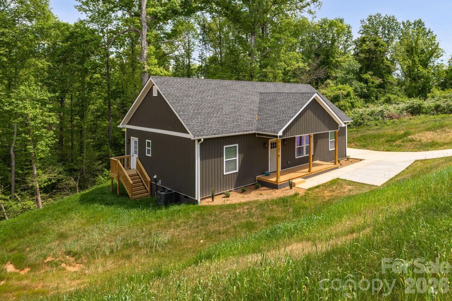 Exterior details and patio area of a home in , Hickory (Image 3).
