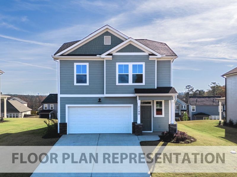 Front Exterior Elevation B | 1888 Plan by Ivey Homes