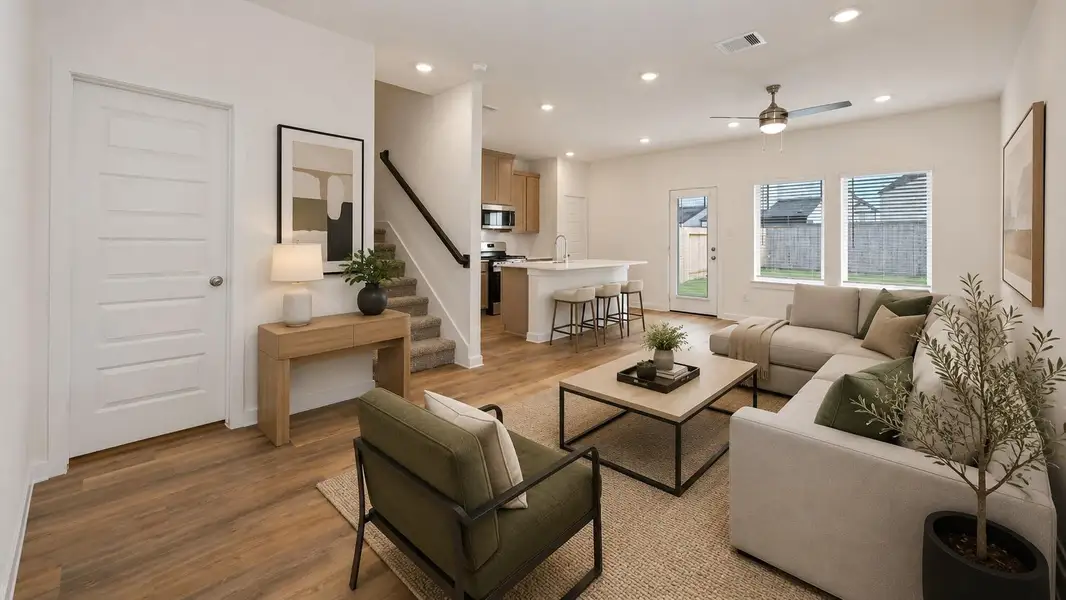 Furnished interior view inside a new home in Grand West, Houston (Image 6). Furnished interior view inside a new home in Grand West, Houston (Image 6).