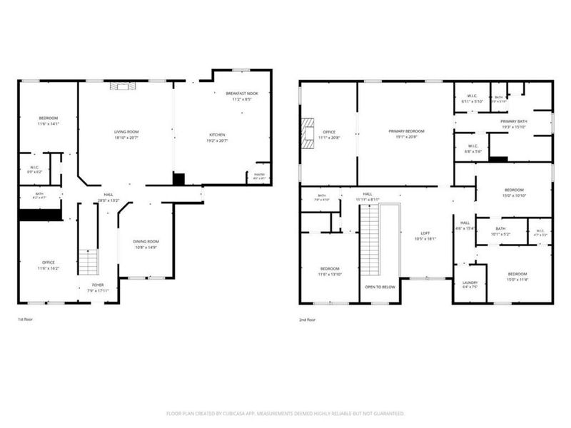 2D floor plan layout of this home in Silvercrest Lakes, Acworth, GA (Image 6).