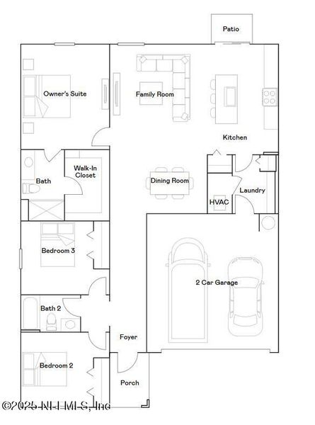 2D floor plan layout of this home in Resilience at Palm Coast, Palm Coast, FL (Image 1). 2D floor plan layout of this home in Resilience at Palm Coast, Palm Coast, FL (Image 1).