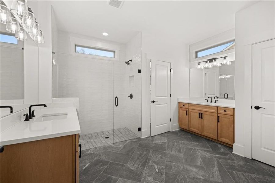 Furnished interior view inside a new home in Soleil Belmont Park, Canton (Image 31).