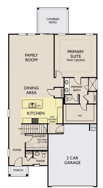 2D floor plan layout of this home in Ascent at Arbor Ridge, La Vergne, TN (Image 5).