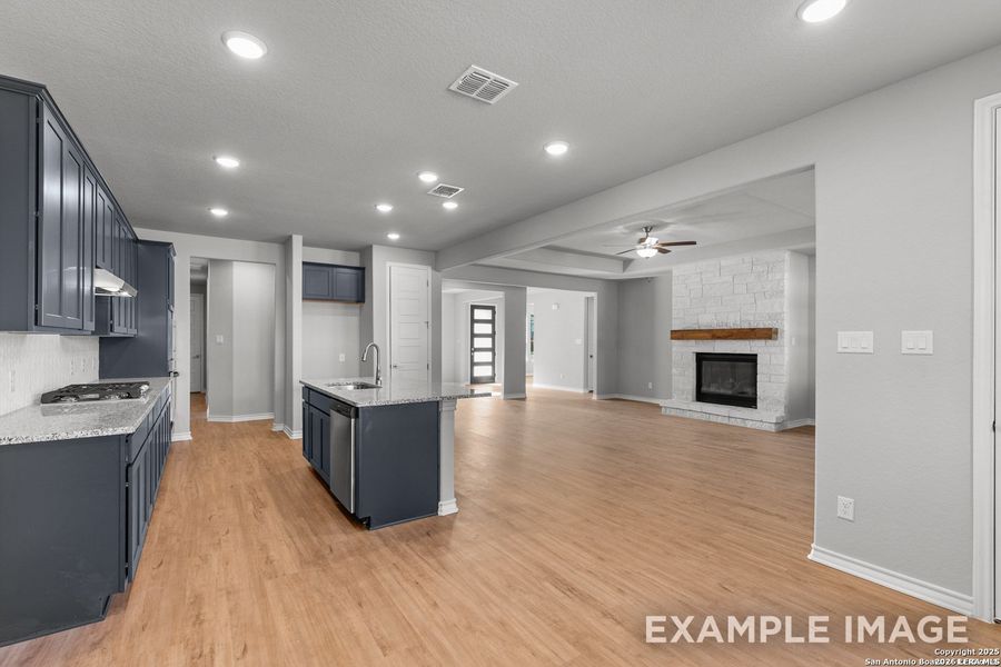 Furnished interior view inside a new home in Potranco Oaks, Castroville (Image 10).