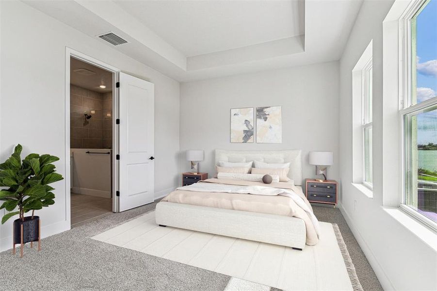 Furnished interior view inside a new home in The Peninsula at Rhodine Lake, Riverview (Image 9).