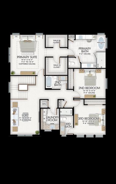 2D floor plan layout for the Capella by GL Homes in Apex at Avenir, Palm Beach Gardens, FL (Image 4). 2D floor plan layout for the Capella by GL Homes in Apex at Avenir, Palm Beach Gardens, FL (Image 4).
