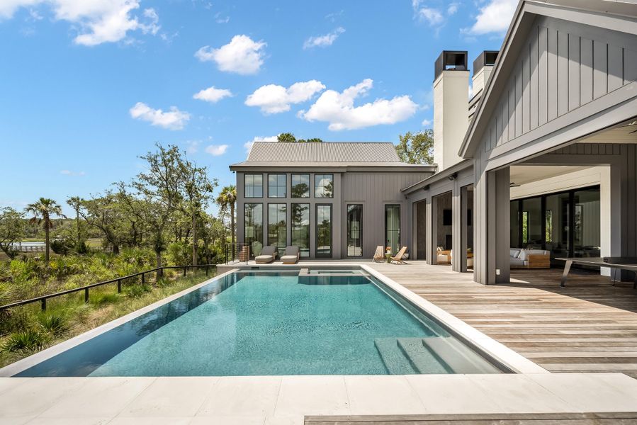 Exterior details and patio area of a home in , Charleston (Image 31). Exterior details and patio area of a home in , Charleston (Image 31).