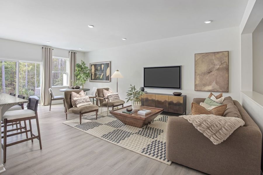 Representative furnished interior of a home built from the 1731 Modeled by KB Home in Brooks Mill - Reserve Series, Durham (Image 5).