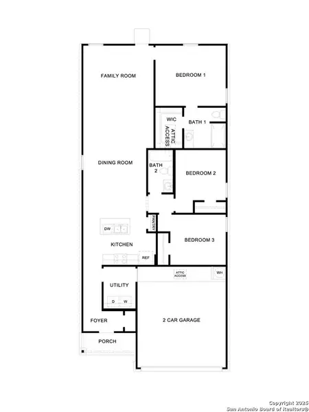 2D floor plan layout of this home in Spring Valley, New Braunfels, TX (Image 4).