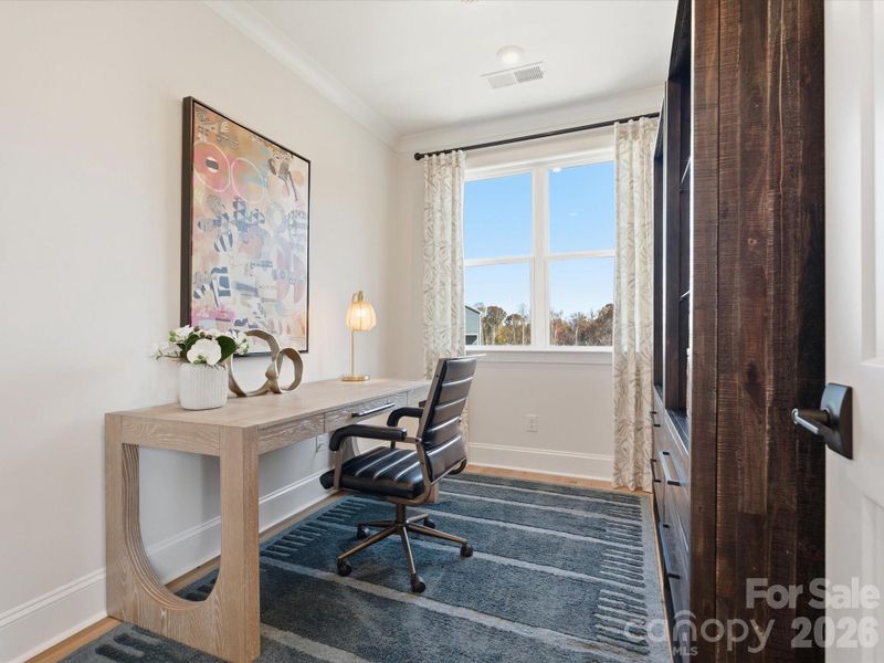Furnished interior view inside a new home in Ross Farms, Charlotte (Image 15). Furnished interior view inside a new home in Ross Farms, Charlotte (Image 15).