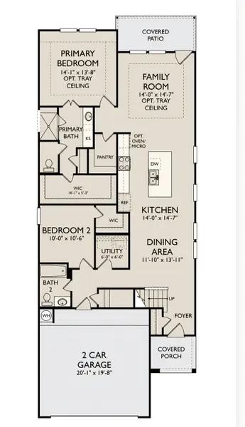 2D floor plan layout of this home in Emory Glen, Magnolia, TX (Image 4).