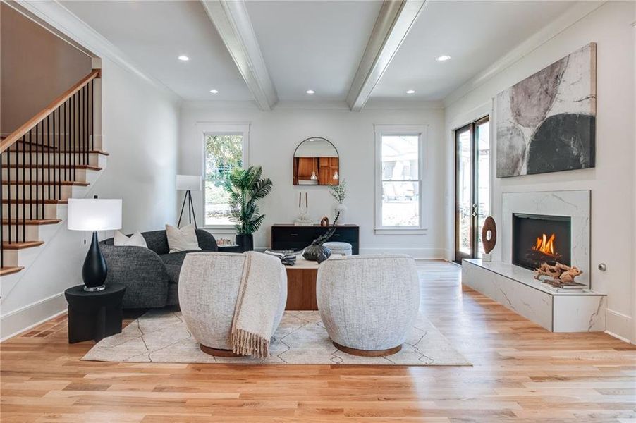 Furnished interior view inside a new home in , Atlanta (Image 51).