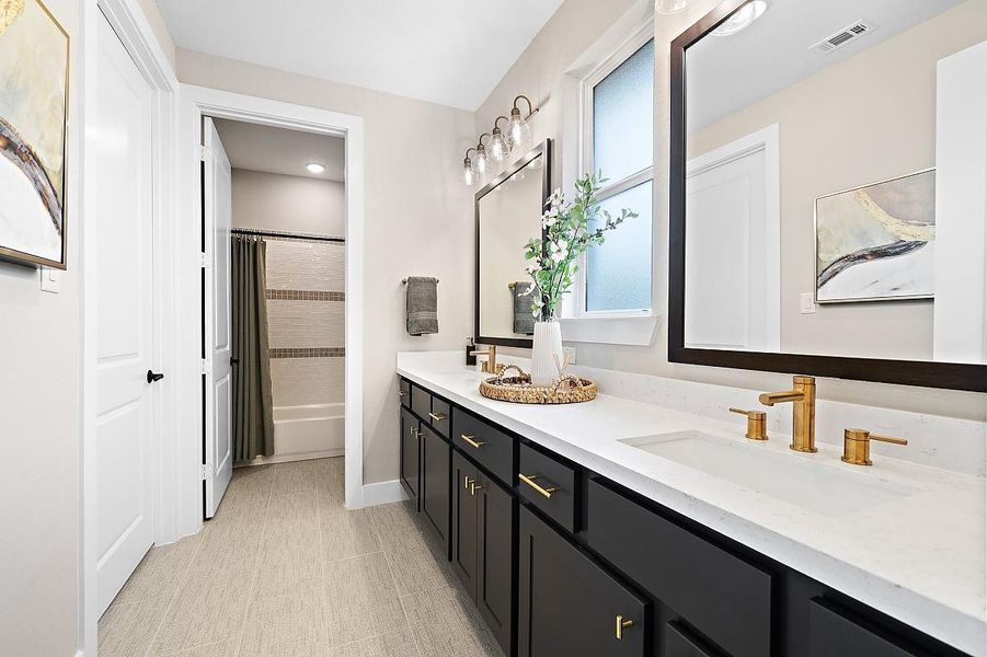 Representative furnished interior of a home built from the Bluebonnet by Caldwell Homes in Chambers Creek, Willis (Image 6). Representative furnished interior of a home built from the Bluebonnet by Caldwell Homes in Chambers Creek, Willis (Image 6).