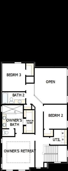 2D floor plan layout of this home in Painted Tree - Garden Series, McKinney, TX (Image 2). 2D floor plan layout of this home in Painted Tree - Garden Series, McKinney, TX (Image 2).