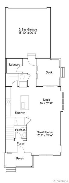 2D floor plan layout of this home in Eastcreek Farm, Thornton, CO (Image 2).
