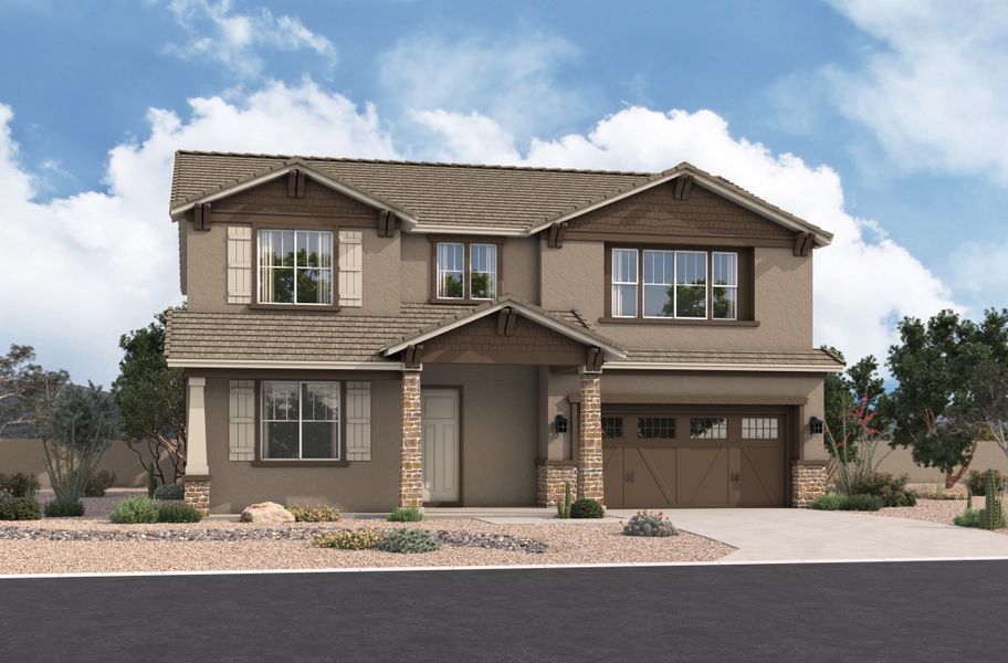 Representative exterior photo of a completed home built from the Remerton by Beazer Homes in Tirreno at IronWing: Tirreno, Litchfield Park, AZ (Image 2). Representative exterior photo of a completed home built from the Remerton by Beazer Homes in Tirreno at IronWing: Tirreno, Litchfield Park, AZ (Image 2).