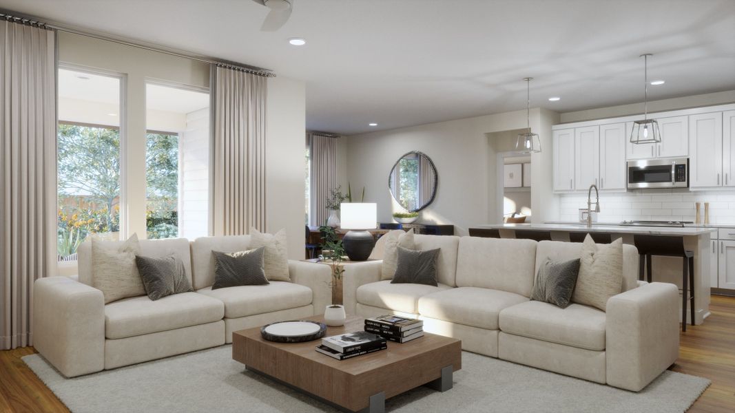 Representative furnished interior of a home built from the 4014 by Risewell Homes in Parkton Square, Kyle (Image 4).