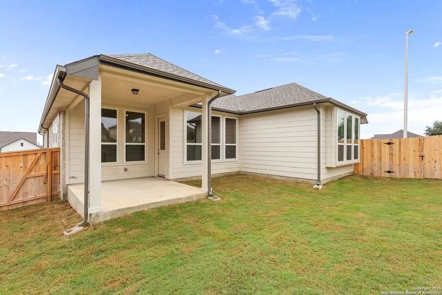 Exterior details and patio area of a home in Foxbrook, Cibolo (Image 24). Exterior details and patio area of a home in Foxbrook, Cibolo (Image 24).