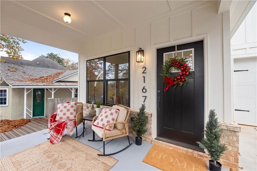 Exterior details and patio area of a home in , Atlanta (Image 32).