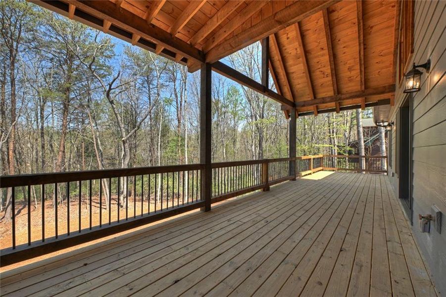 Exterior details and patio area of a home in , Ellijay (Image 30).