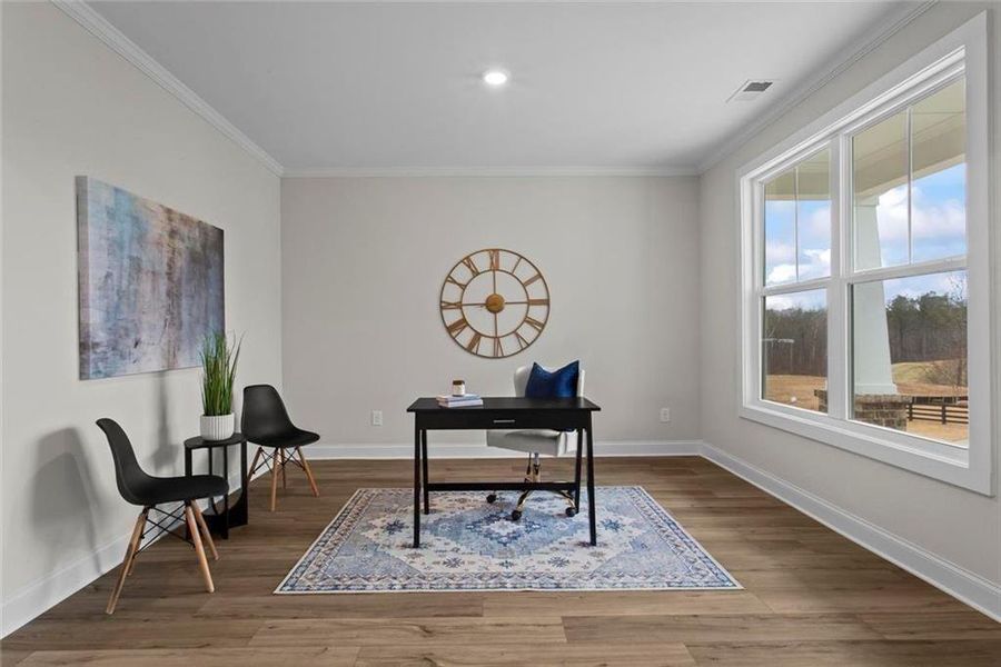 Furnished interior view inside a new home in , Dallas (Image 29).