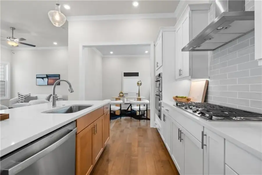 Furnished interior view inside a new home in The Villas at Aberdeen, Hoschton (Image 12).