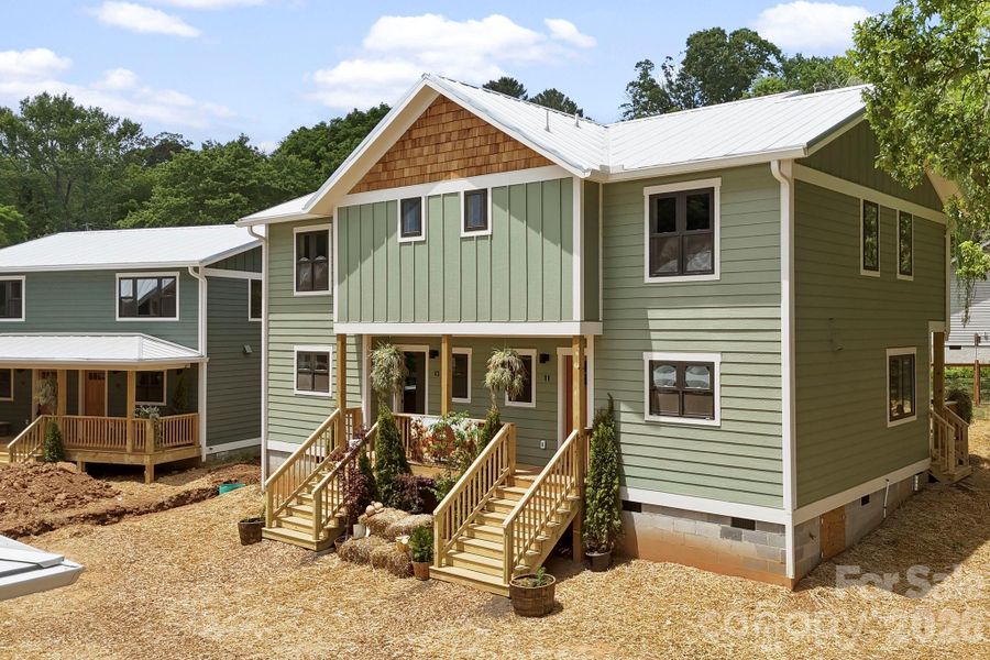Exterior details and patio area of a home in , Asheville (Image 22).