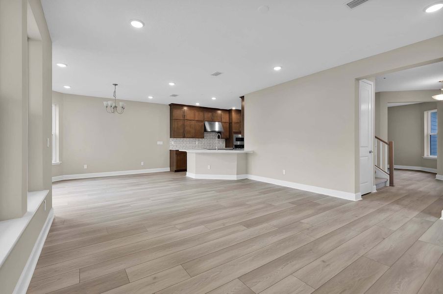 Representative unfurnished interior of a home built from the The Juniper by Providence Homes (Florida) in Reflections at Nocatee, Nocatee (Image 14). Representative unfurnished interior of a home built from the The Juniper by Providence Homes (Florida) in Reflections at Nocatee, Nocatee (Image 14).