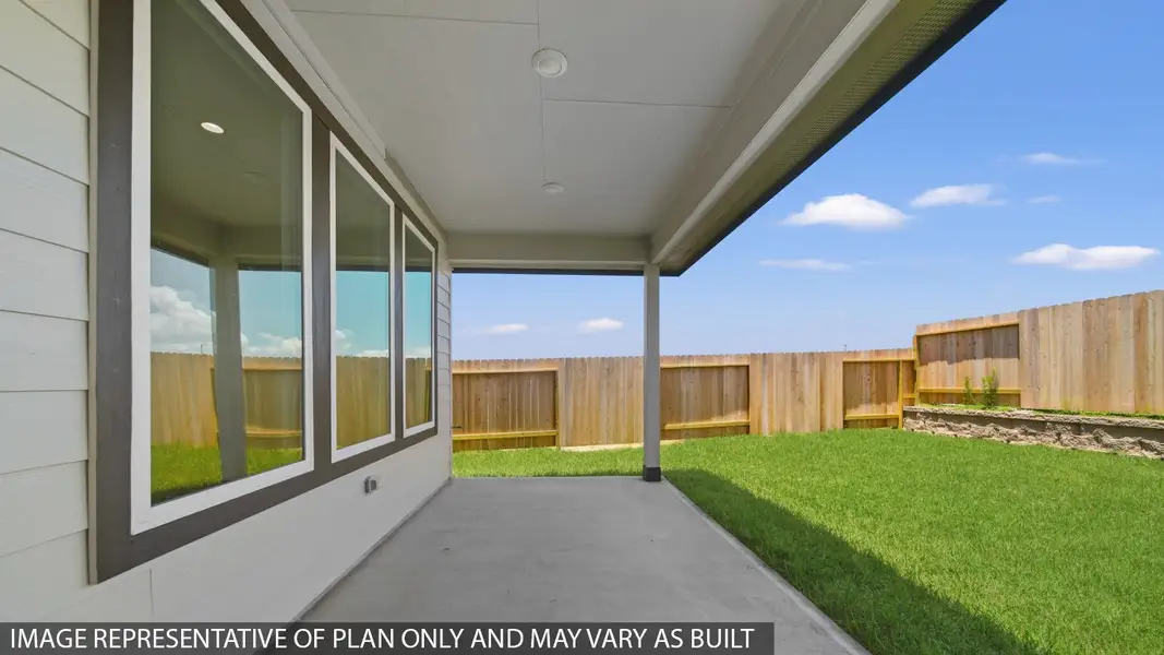 Exterior details and patio area of a home in Mill Creek Estates, Magnolia (Image 3).