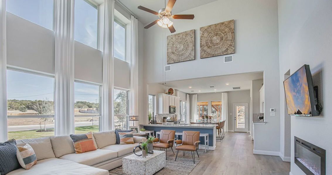 Representative furnished interior of a home built from the Lyndon by Chesmar Homes in Meyer Ranch, New Braunfels (Image 6).