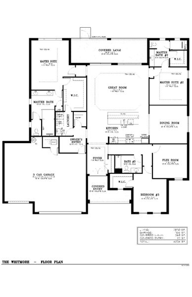 2D floor plan layout for the Whitmore by Colen Built Development, LLC in On Top of the World Communities, Ocala, FL (Image 3). 2D floor plan layout for the Whitmore by Colen Built Development, LLC in On Top of the World Communities, Ocala, FL (Image 3).