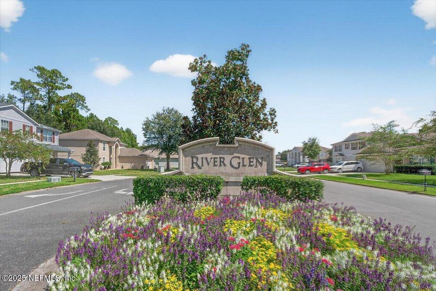 Front exterior of a new home in River Glen Express, Yulee, FL, highlighting curb appeal (Image 29).