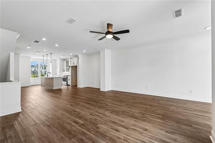 Spacious, unfurnished interior of a new home in Millcroft Townhomes, Buford (Image 28). Spacious, unfurnished interior of a new home in Millcroft Townhomes, Buford (Image 28).