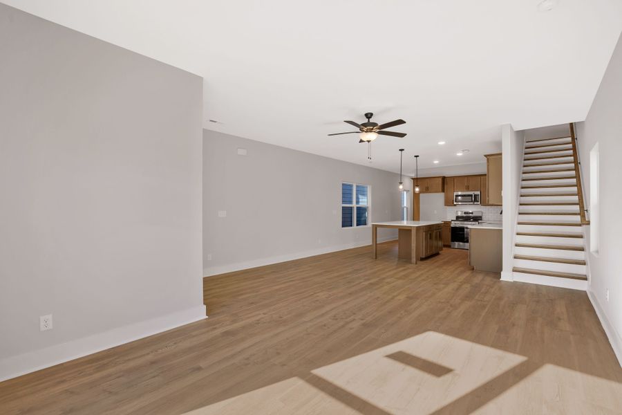 Representative unfurnished interior of a home built from the Gayle by Parkside Builders in The Parks of Mill Town, Chattanooga (Image 18). Representative unfurnished interior of a home built from the Gayle by Parkside Builders in The Parks of Mill Town, Chattanooga (Image 18).