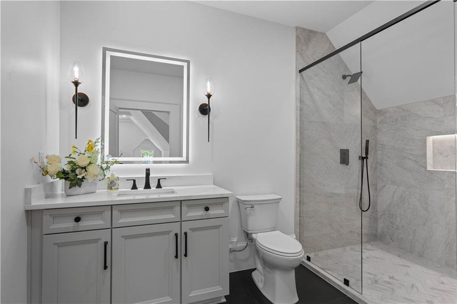 Furnished interior view inside a new home in , Monroe (Image 17).