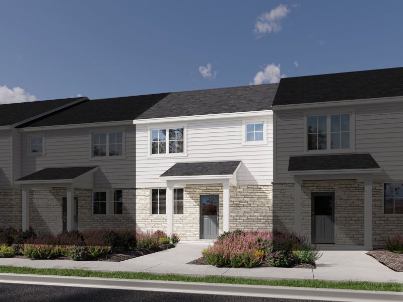 Representative exterior photo of a completed home built from the The Loveland by Meritage Homes in Skyview at High Point, Aurora, CO (Image 2).