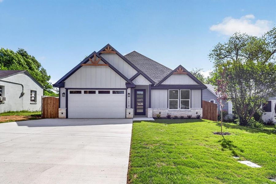 Front exterior of a new home in , River Oaks, TX, highlighting curb appeal (Image 22). Front exterior of a new home in , River Oaks, TX, highlighting curb appeal (Image 22).