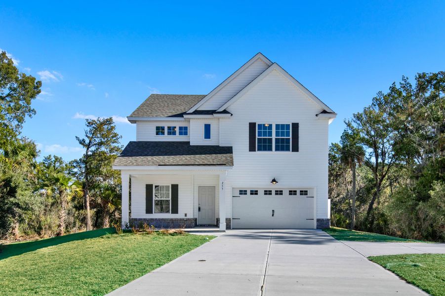 Hudson Plan Exterior | Front Elevation with 1.5-Car Garage