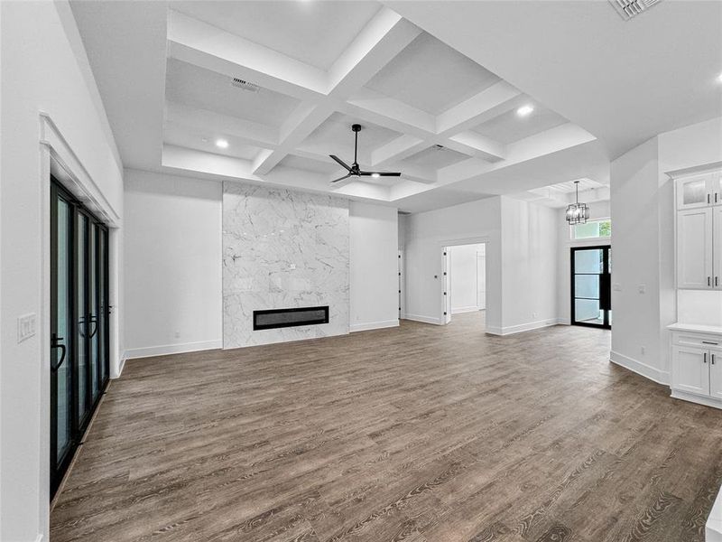 Living Area with Electric Fire Place