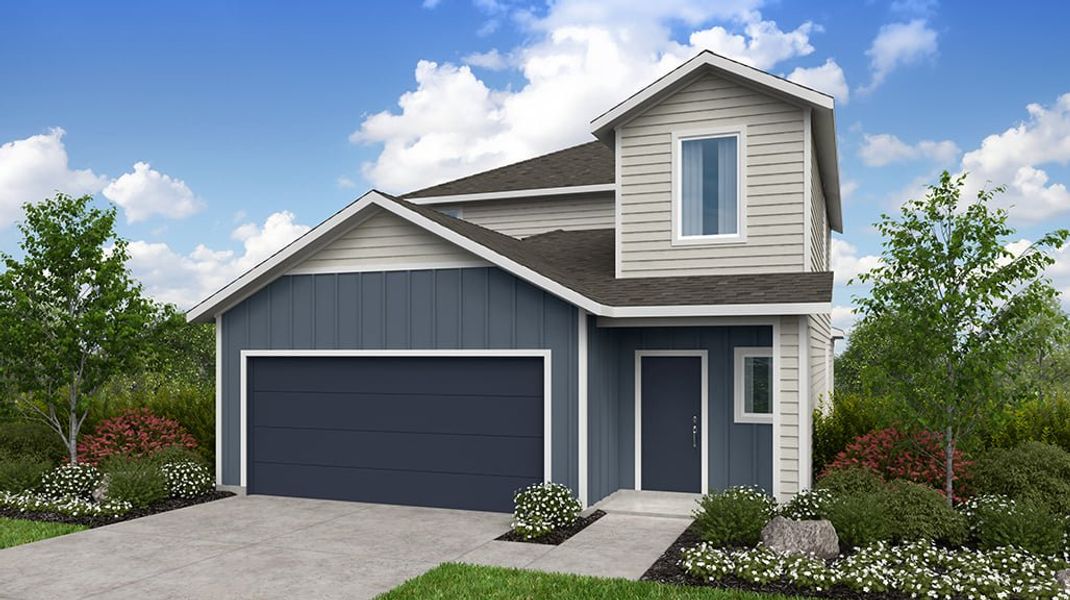 Representative exterior photo of a completed home built from the Hawk by Taylor Morrison in Longview 40s, Del Valle, TX (Image 21).