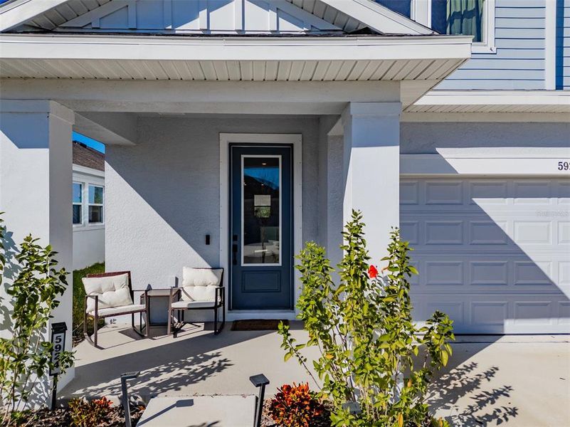 Exterior details and patio area of a home in Waterset Garden Series, Apollo Beach (Image 3).
