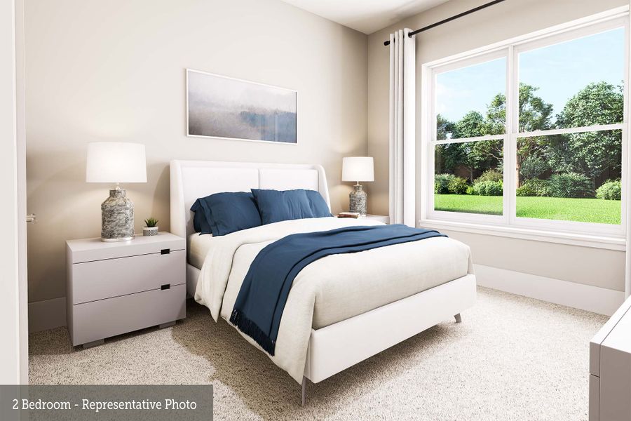 Representative furnished interior of a home built from the The Boulder by David Weekley Homes in The Woodlands Hills 70’, Willis (Image 4).