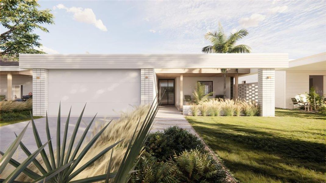 Front exterior of a new home in , Lady Lake, FL, highlighting curb appeal (Image 24).