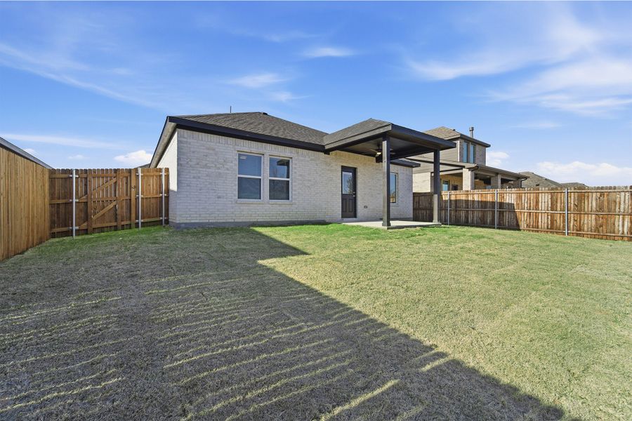 Exterior details and patio area of a home in Sagebrook, Argyle (Image 3). Exterior details and patio area of a home in Sagebrook, Argyle (Image 3).