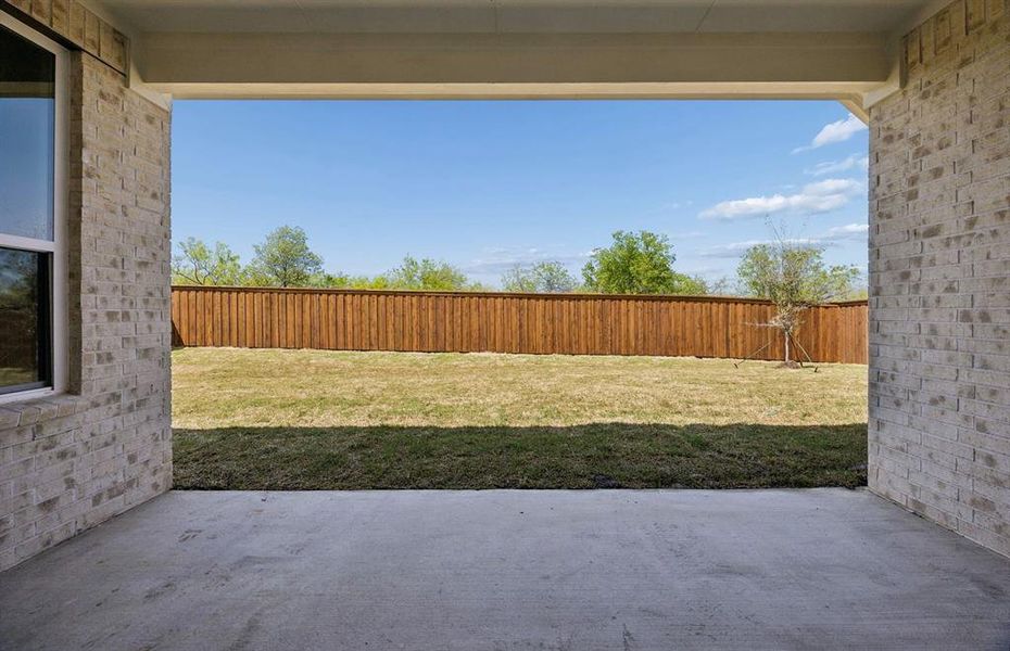 Covered back patio