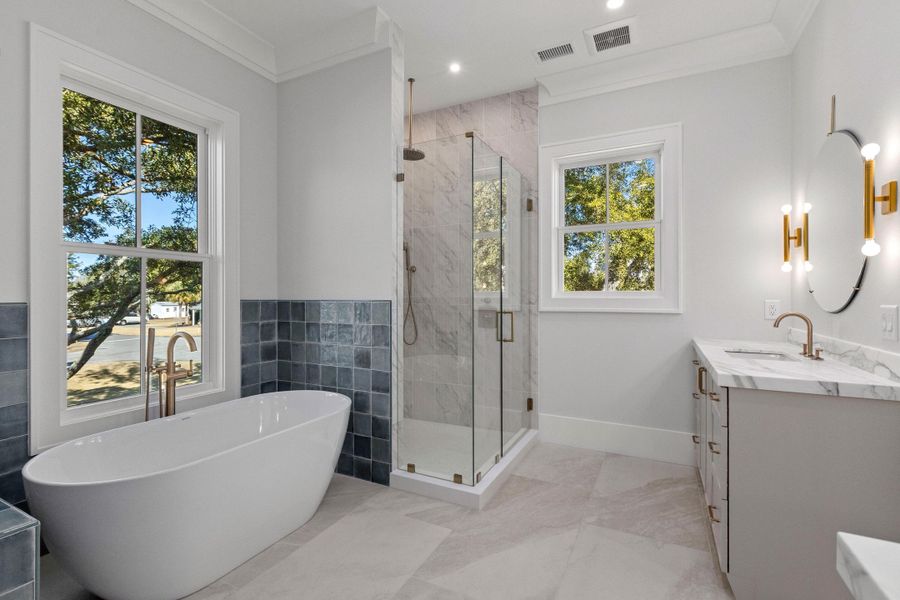 Furnished interior view inside a new home in , Sullivan's Island (Image 12).
